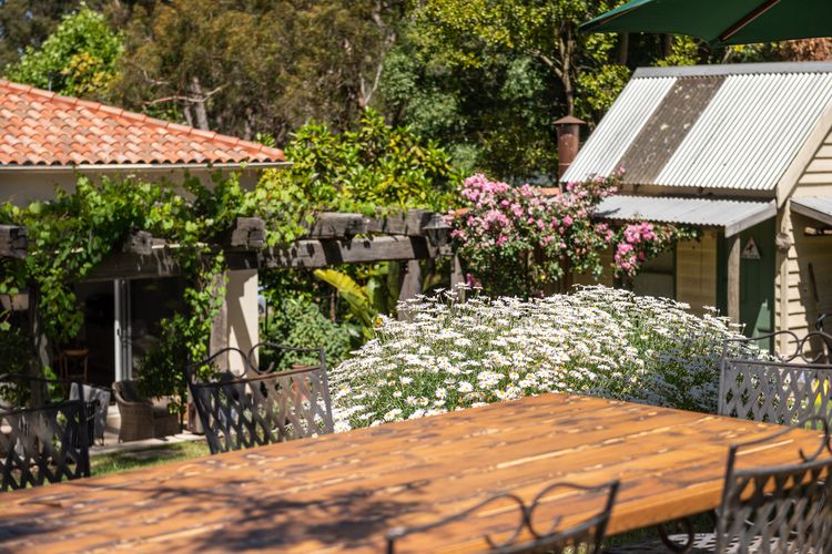 Welcome to our enchanting alfresco dining area.