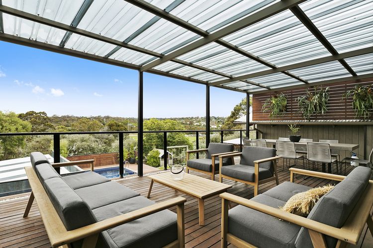 Large Outdoor Entertaining Area overlooking pool