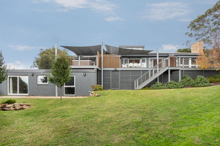 Rear view of the house