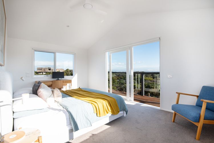 Master bedroom with a view