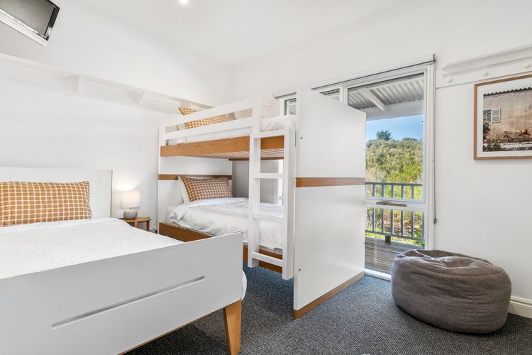 Bedroom 4 with king single bunk and single bed