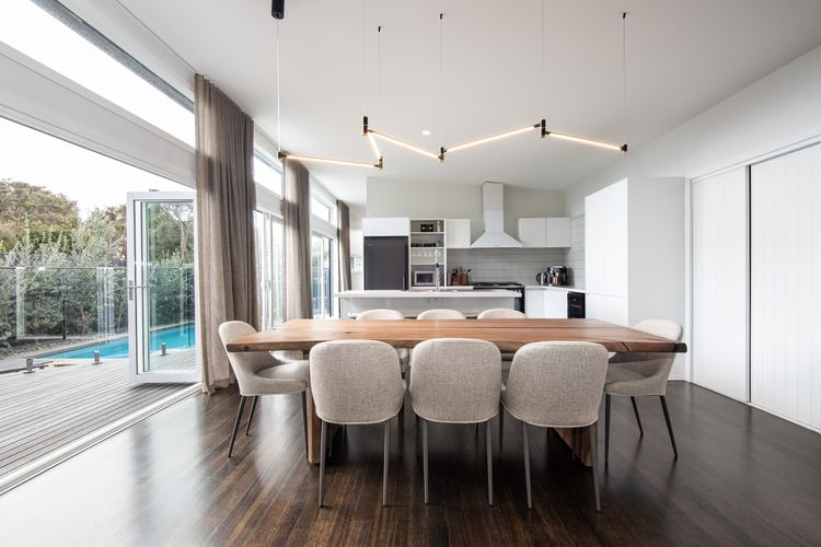 Dining area looking over the alfresco area 