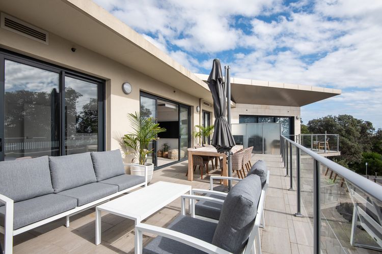Spacious Balcony with outdoor living, dining and BBQ