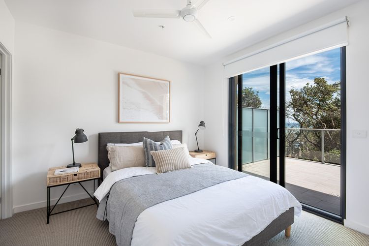 Master bedroom with access to the patio. 