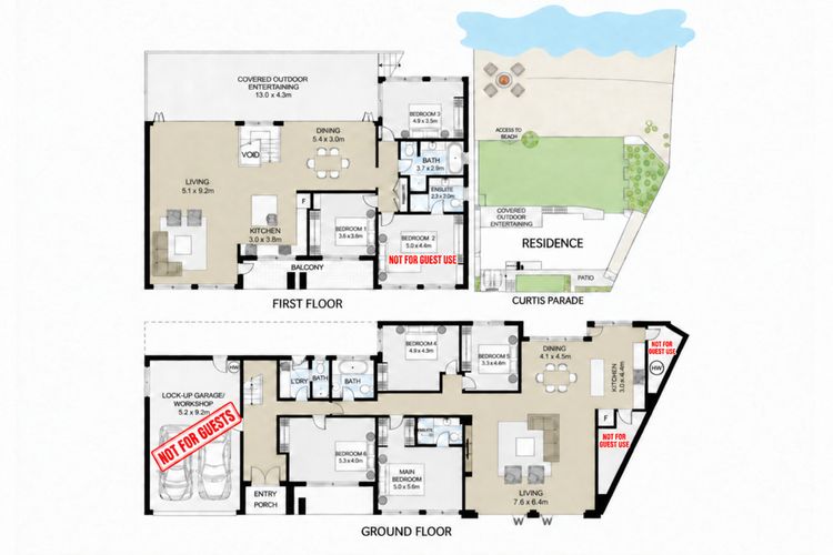 Dea-Del-Mare 6BR / Sleeps 18”Beach Front