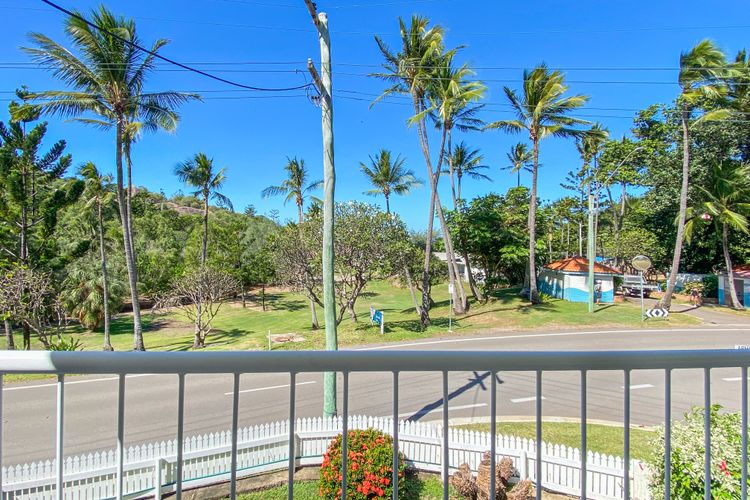 View from upstairs balcony