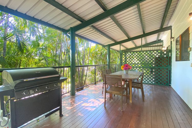 BBQ and Outdoor table on deck