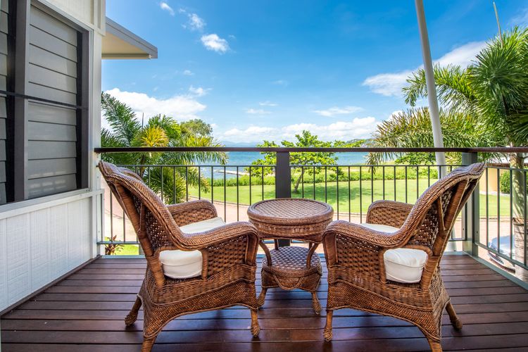 Balcony with sea views
