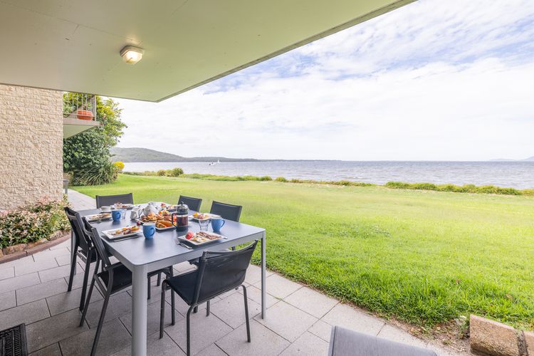 The Pelicans, 2/53 Soldiers Point Road – ground floor unit on the waterfront
