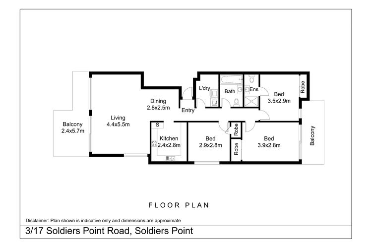 Coastal Paradise at Fore Dek 3, 17 Soldiers Point Road – water views, linen, Wi-Fi, Air Con