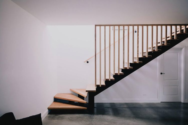 The architecturally designed staircase - open staircase. 