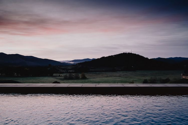 The view from the pool is almost cinematic.