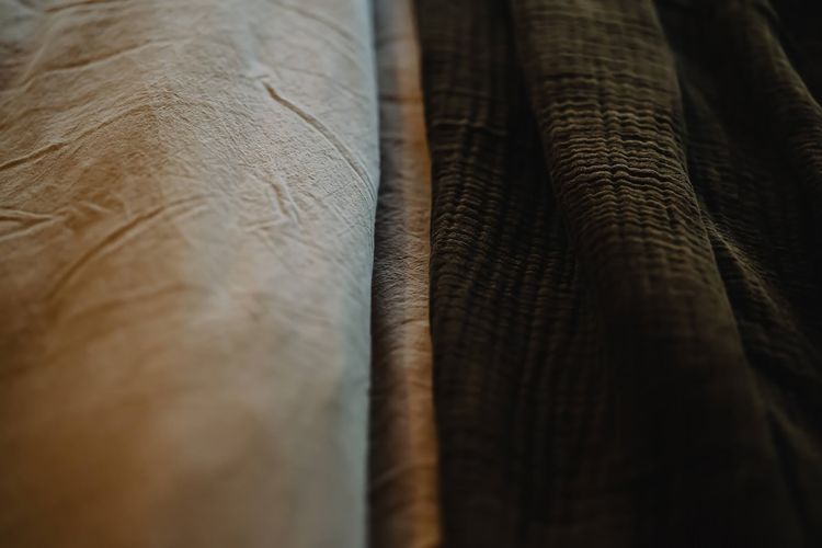Muted tones.