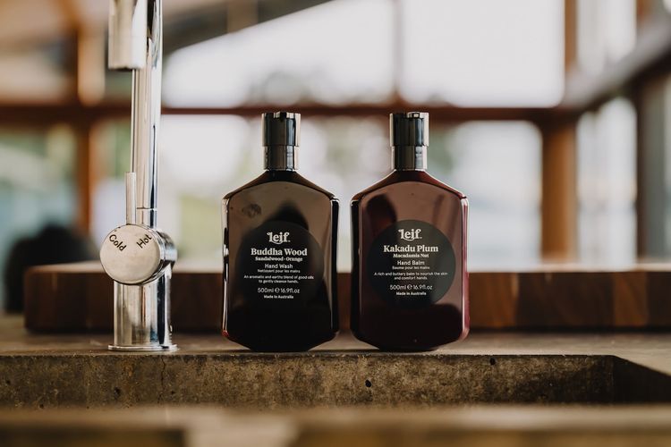 ‘Leif’ body products supplied throughout - Made in Australia, vegan, cruelty-free, free of sulphate and parabens.