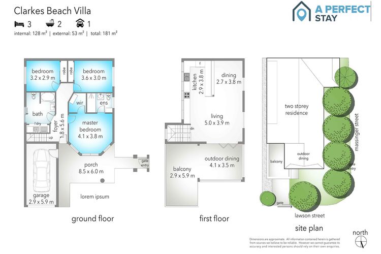 Clarkes Beach Villa – steps to beach & Byron town