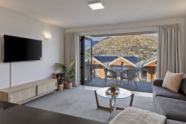 Living area with patio