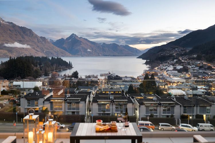 Picture postcard views from the upper patio