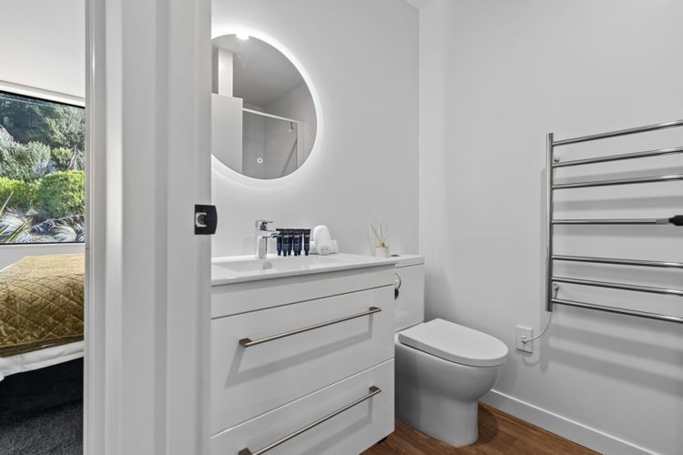 Modern bathroom with shower