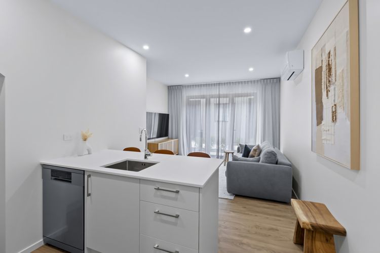 Kitchen and living area