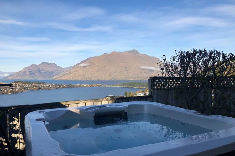 Spa with Views towards Cecil Peak