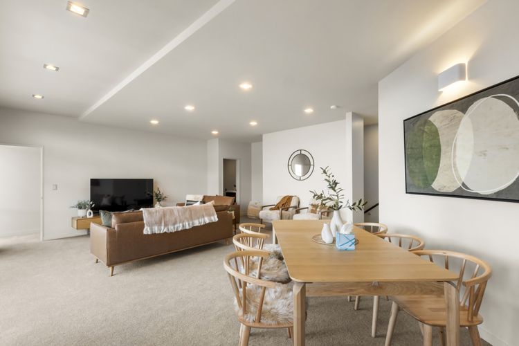 Open plan with guest powder room