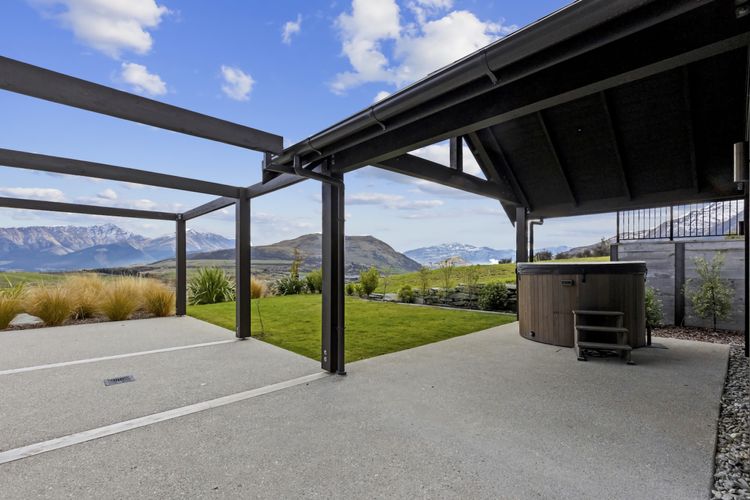 Hot tub and patio with views