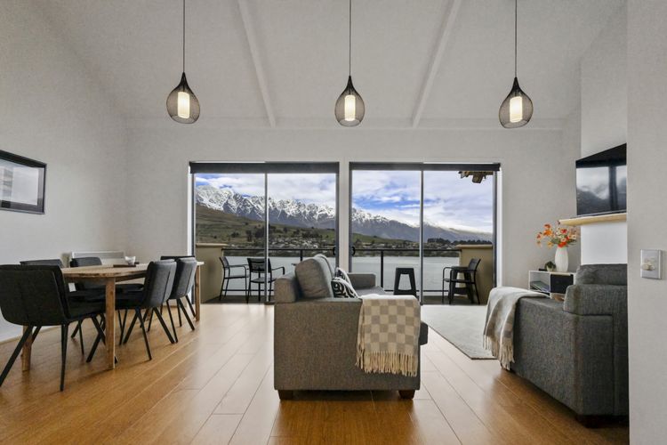 Snow capped views from the living room