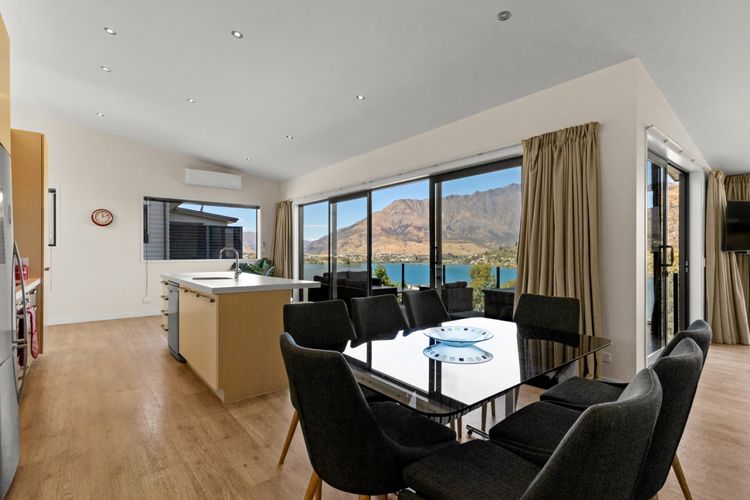 Open Plan kitchen and living area with dining for 8 guests