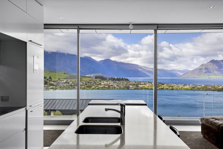 Views from the kitchen and living areas