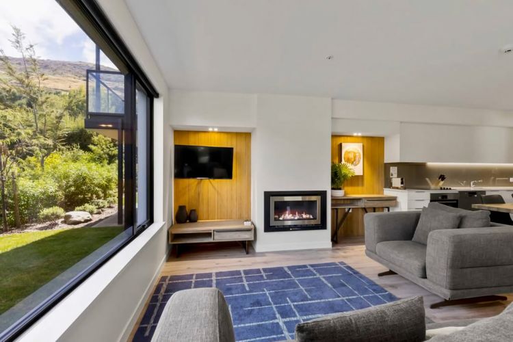 Living room with smart TV