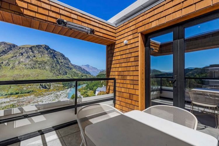 Master bedroom opens onto balcony