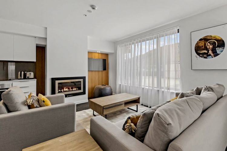 Living room with gas fireplace