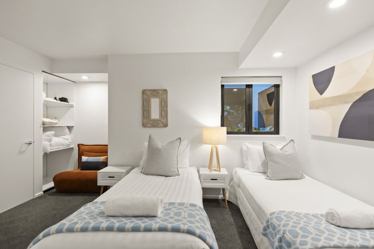 2nd Bedroom - standard set up twin (or king on request) and single sofa bed