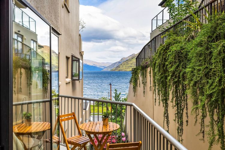 View from deck with Weber BBQ