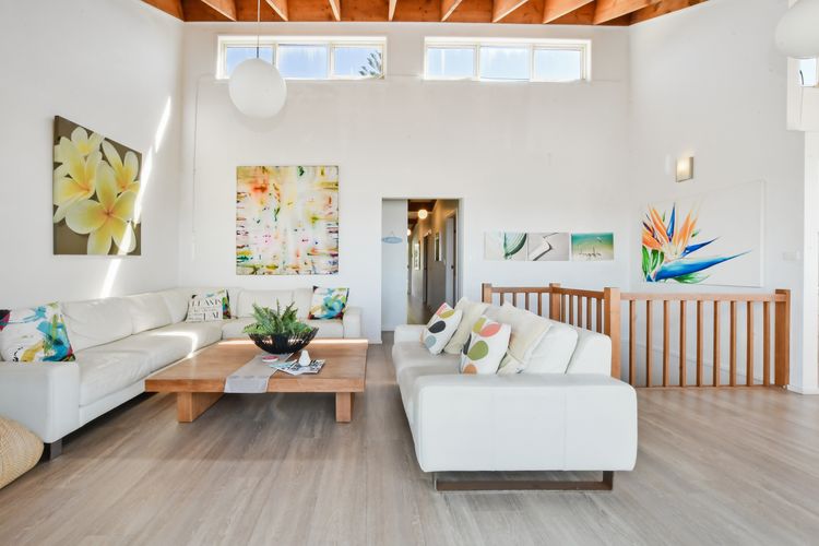 Lounge Area with White Sofas