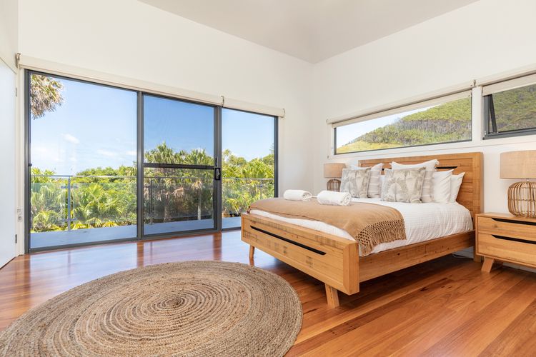Bedroom 1 with Large Windows and Ocean View