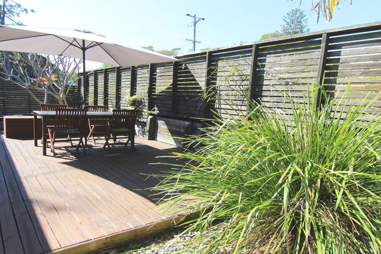 Outdoor Dining Deck with Umbrella