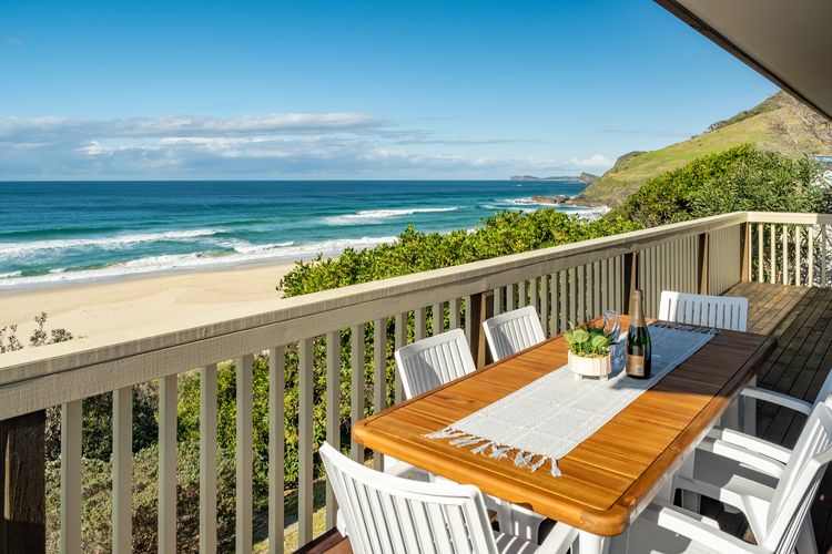 Outdoor area overlooking Blueys Beach
