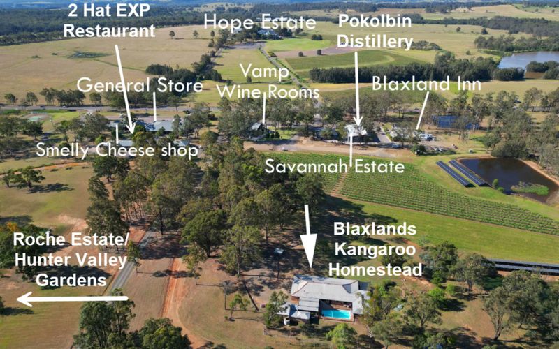 Blaxlands Kangaroo Homestead with Hot Tub walk to Concerts and Wineries