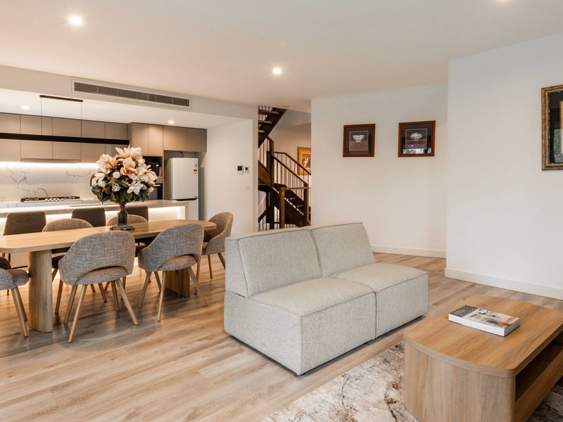 Spacious open-plan living and dining area