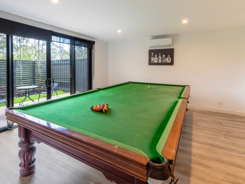 Full-size pool table for a fun night in