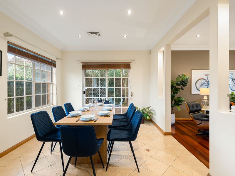 Bright open-plan dining space connecting the living and kitchen areas.