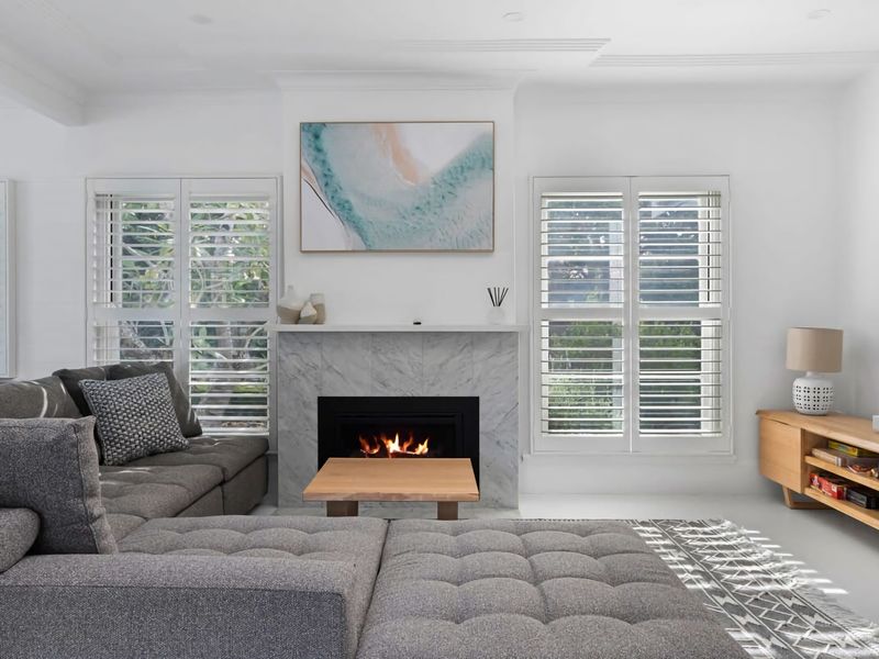 Hillside Hamptons Indoor Fire and Fire Pit