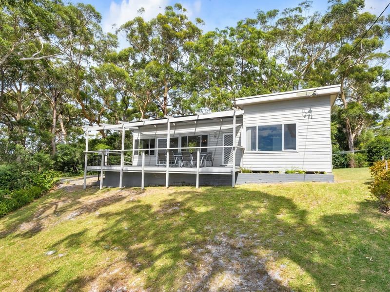 Your secluded getaway awaits, surrounded by trees.