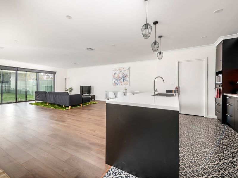 Open living and kitchen