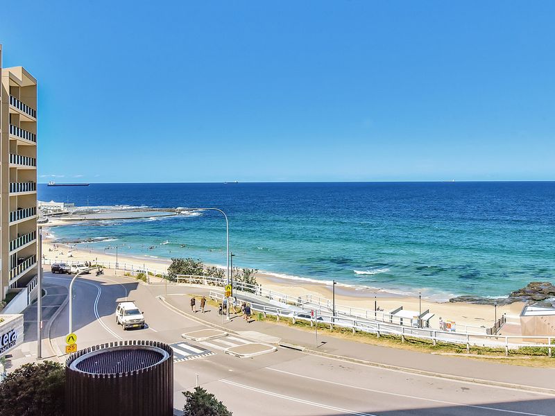 Beautiful coastal view overlooking the beach and ocean from a prime location.