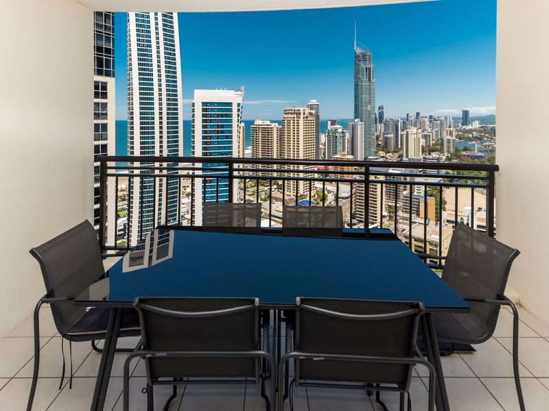 Your private observation deck. This is the spot for sunset drinks and watching the city sparkle below.