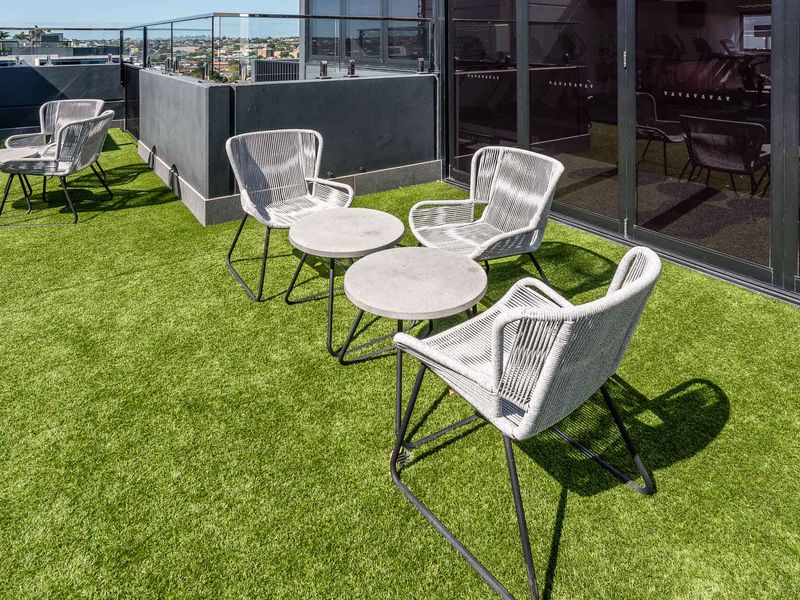 Plenty of space for family and friends to gather at the common area rooftop