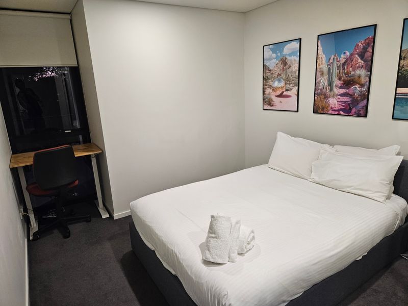 Bedroom 2 - queen bed. Fresh and crisp towels available