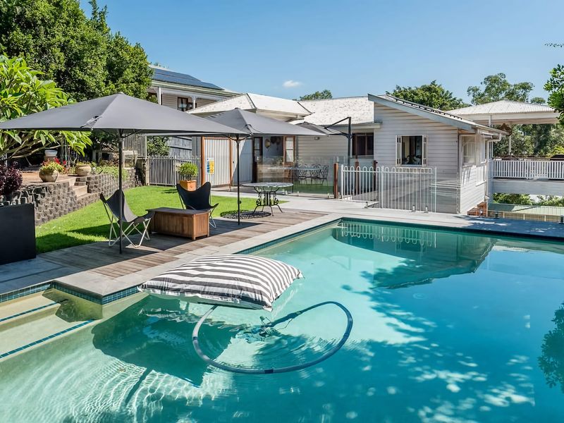 Well-maintained outdoor swimming pool